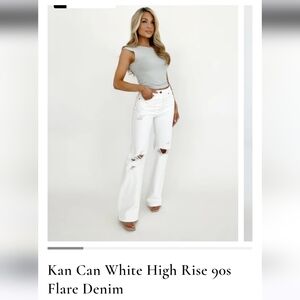 New With Tags White Kan Can High Rise 90's Jeans